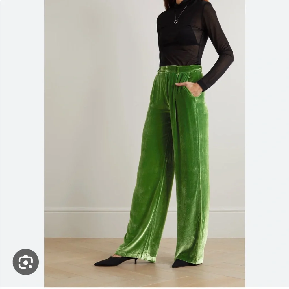 Reformation Wes Velvet Wide Leg Pants - Picture 7 of 7